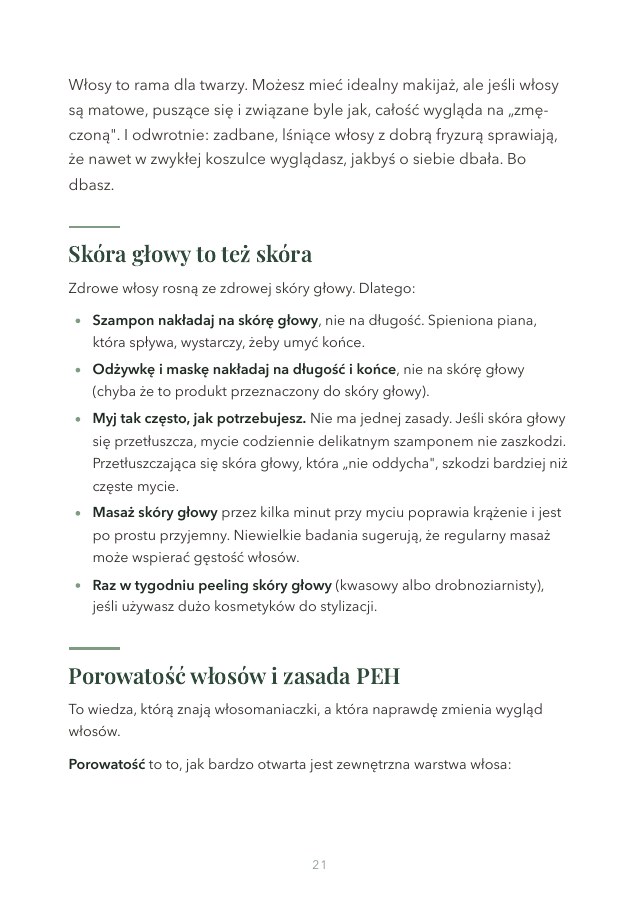 Zasada PEH i pielęgnacja